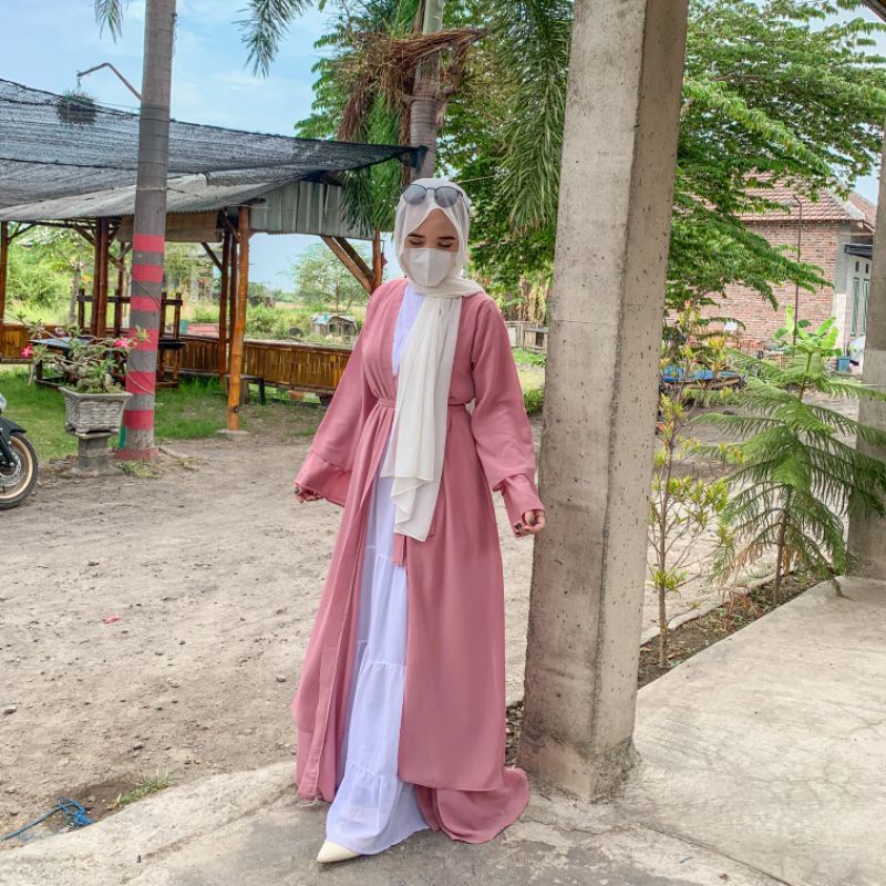 Abaya outer 2 layer vol. 2 | abaya turki dubai | gamis outer