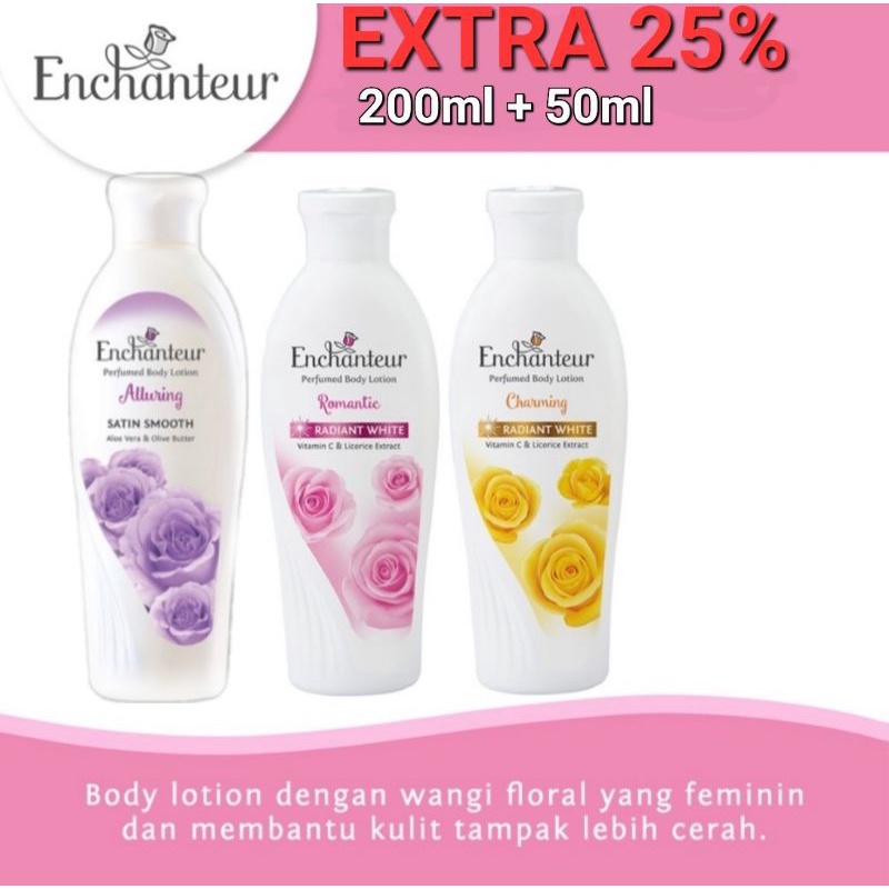 Enchanteur hand &amp; body lotion 200ml+50ml