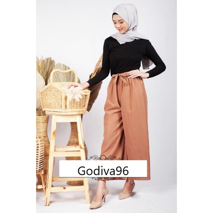 Godiva96 - CELANA KULOT BASIC POLOS WOLFIS / WOOLPEACH / WOLFISH / BAWAHAN MEDAN