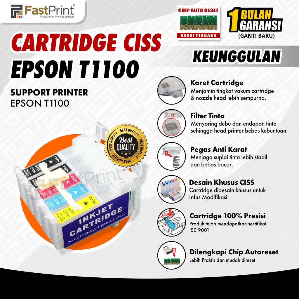 Cartridge Ciss Infus Printer Epson T1100