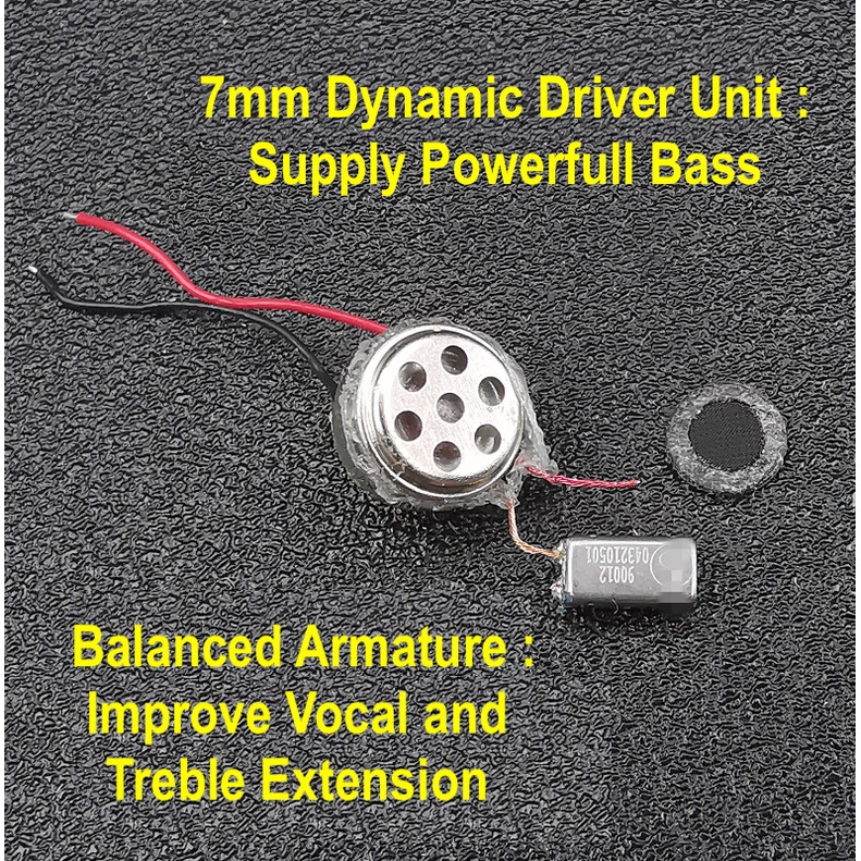 High End Balance Armature Dynamic Driver Unit 2BA 1BA+1DD