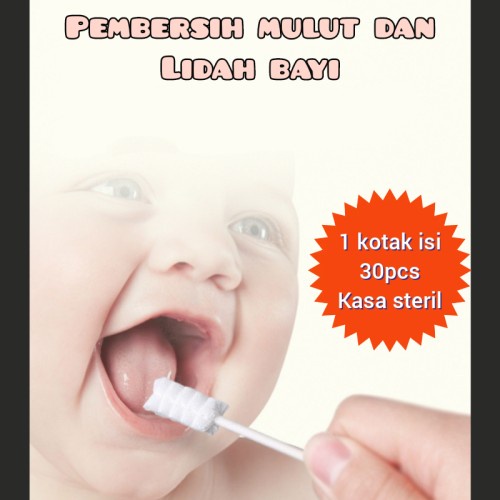 Baby Oral Cleaner Pembersih mulut dan lidah bayi kasa steril stik