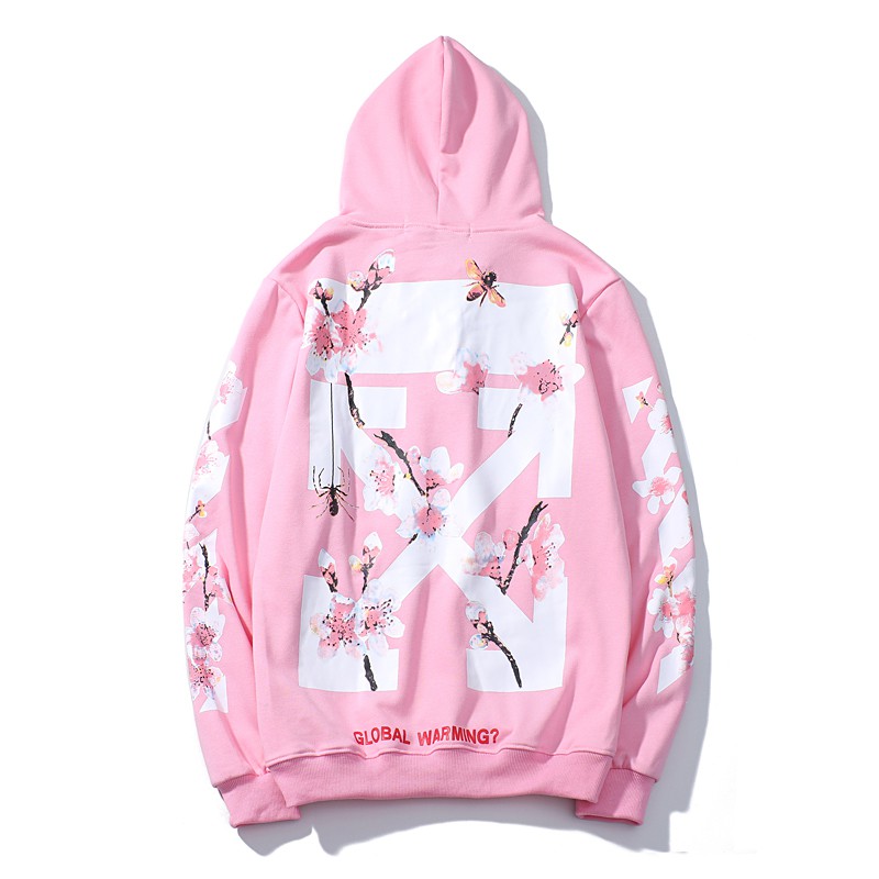 off white sakura pink hoodie