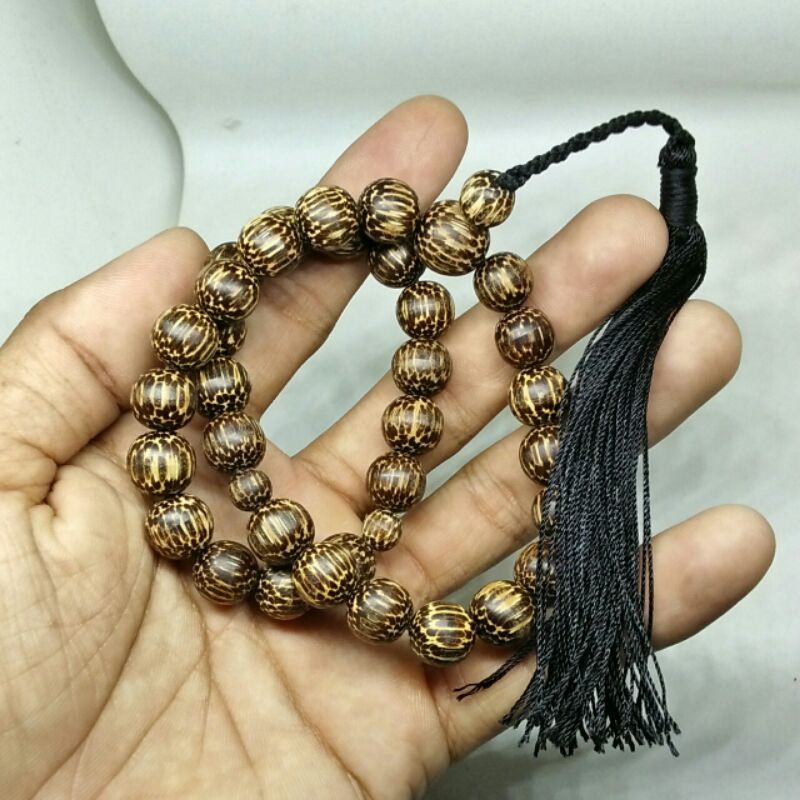 tasbih 33 kayu liwung macan 10 mm