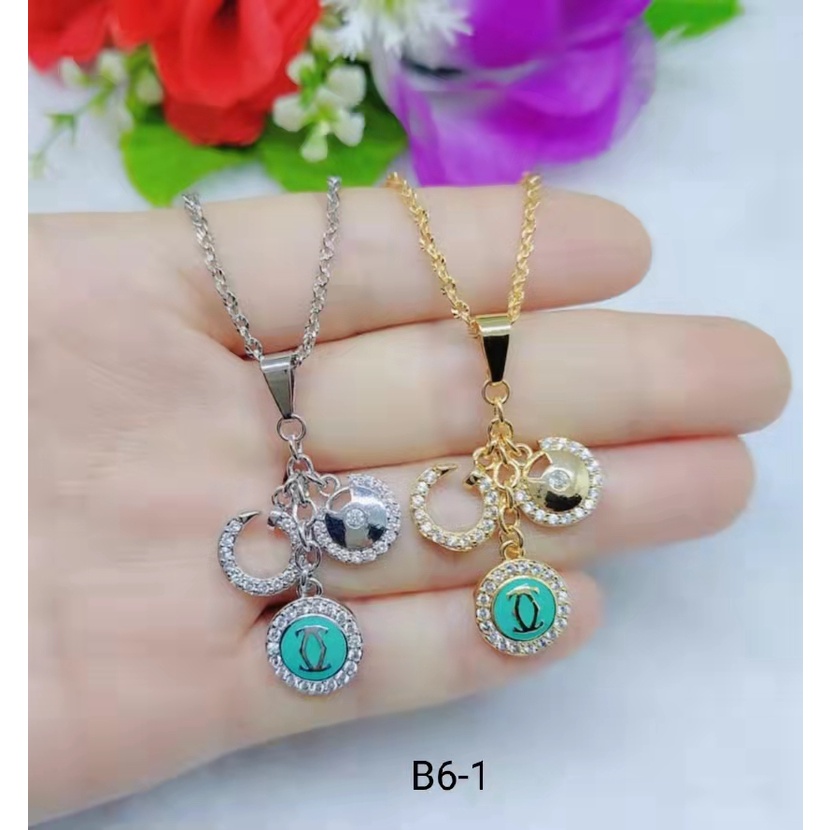 Kalung xuping permata lapis emas perhiasan B6.7