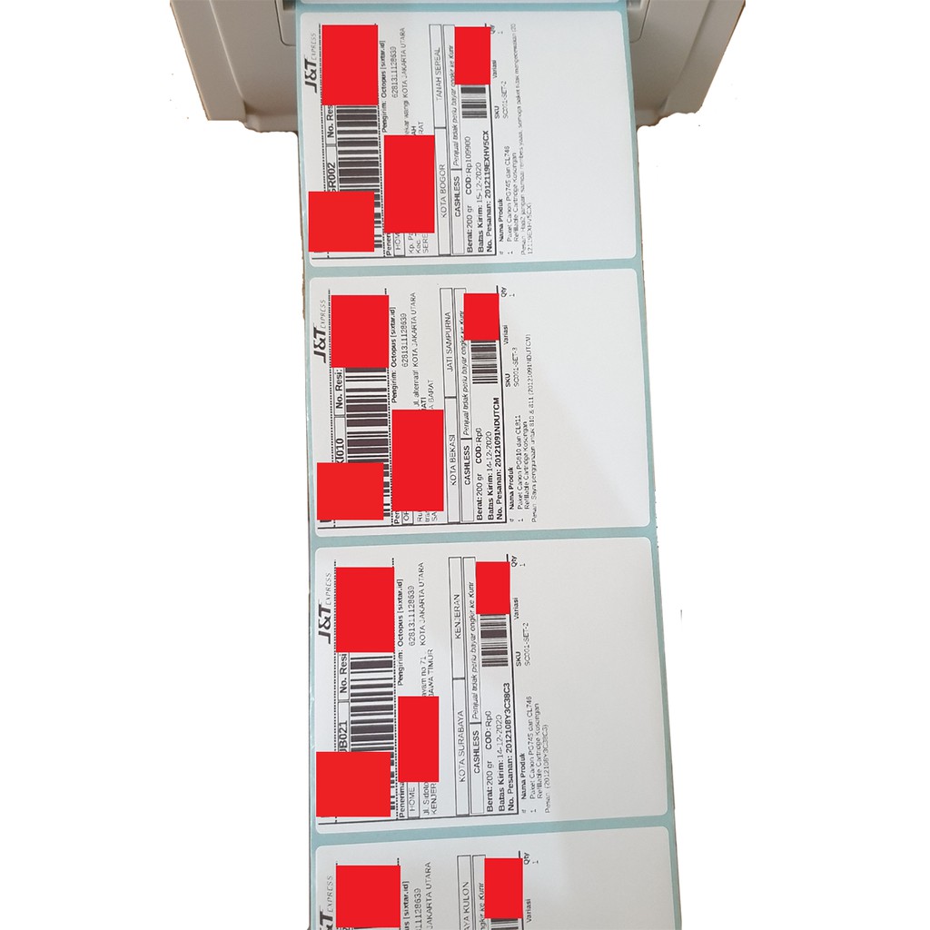 Semicoated Label Sticker 100x75x600 1 Line Core 1.5 inch Label Barcode