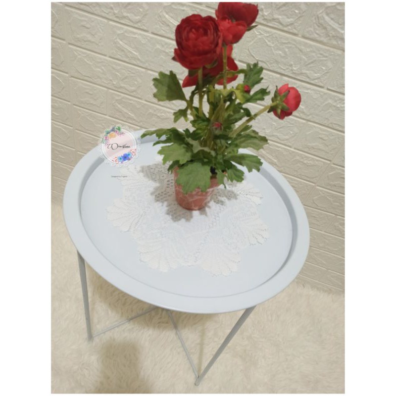 TAPLAK MEJA TAMU BULAT KECIL / TAPLAK MEJA TAMU BULAT