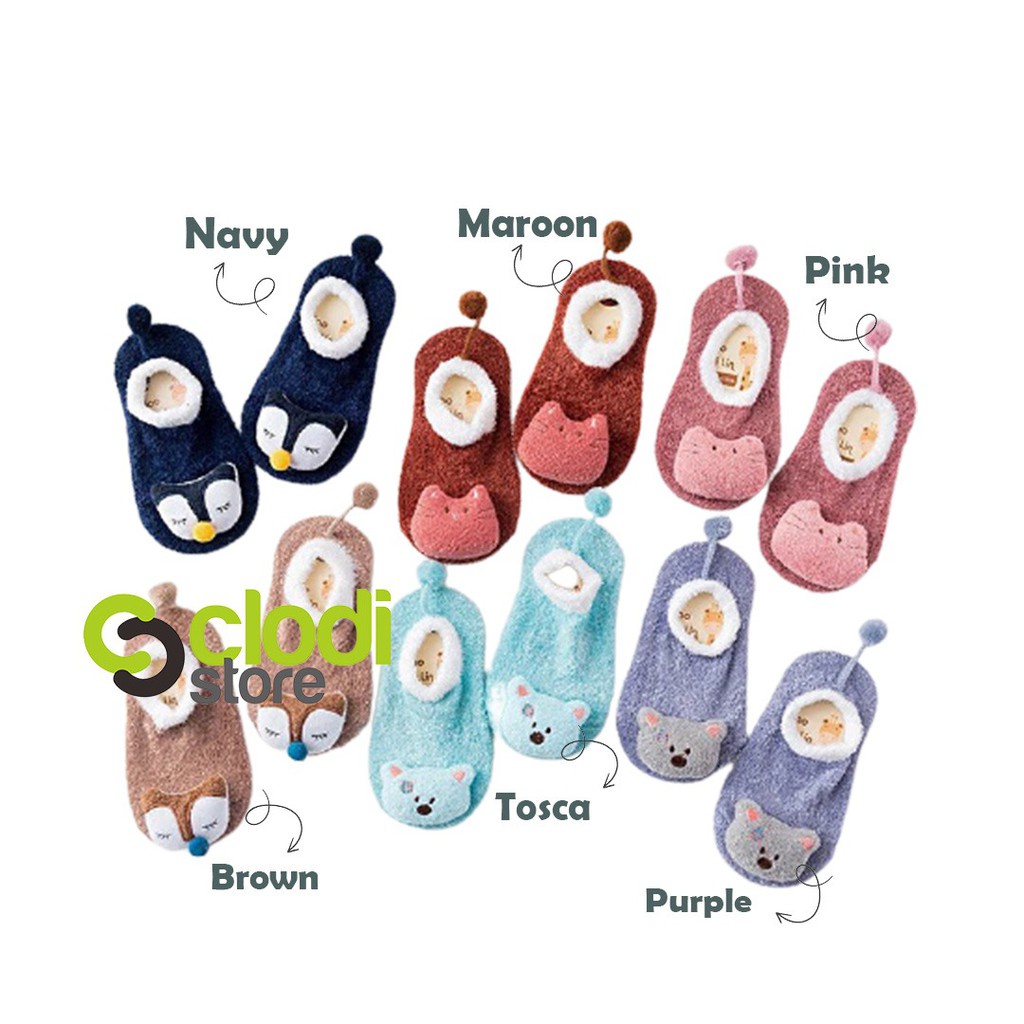 Kaos Kaki Bulu Bayi Karakter 3D Bahan Halus, Lembut dan Adem Premium Bayi