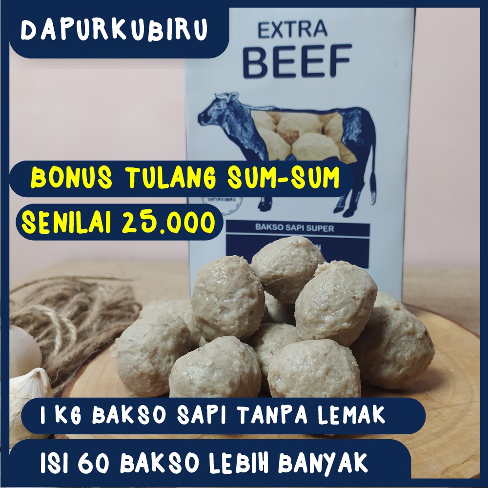 

1 KG BAKSO SAPI TANPA PENGAWET - BAKSO HOMEMADE - BAKSO GORENG BONUS SUM-SUM