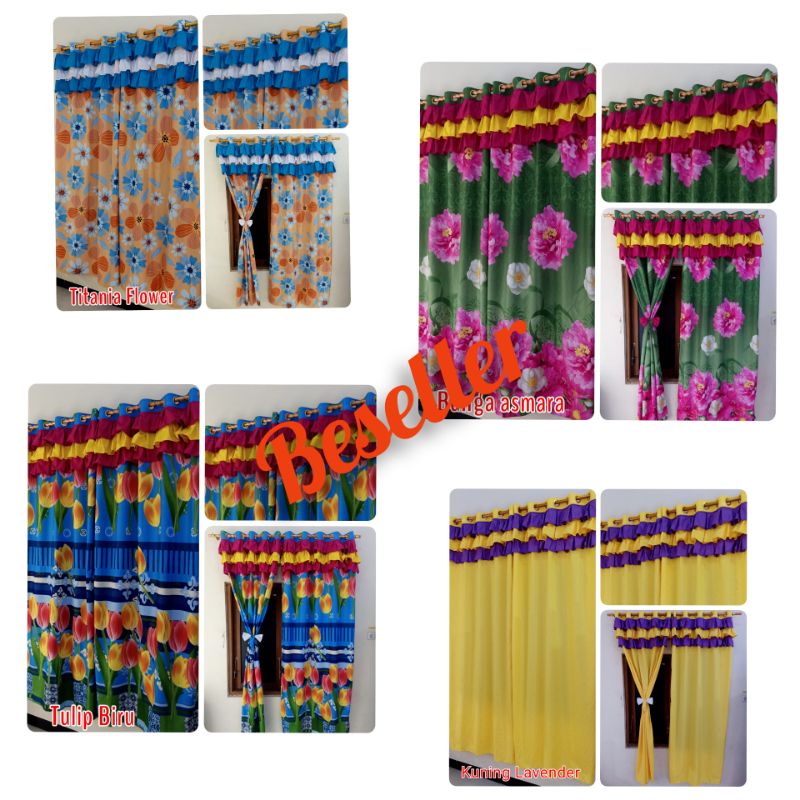 gorden smokring susun pita atau smokring rumbai embos polos