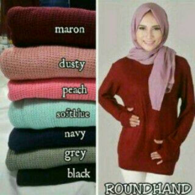 Rajut sweater roundhand jempol