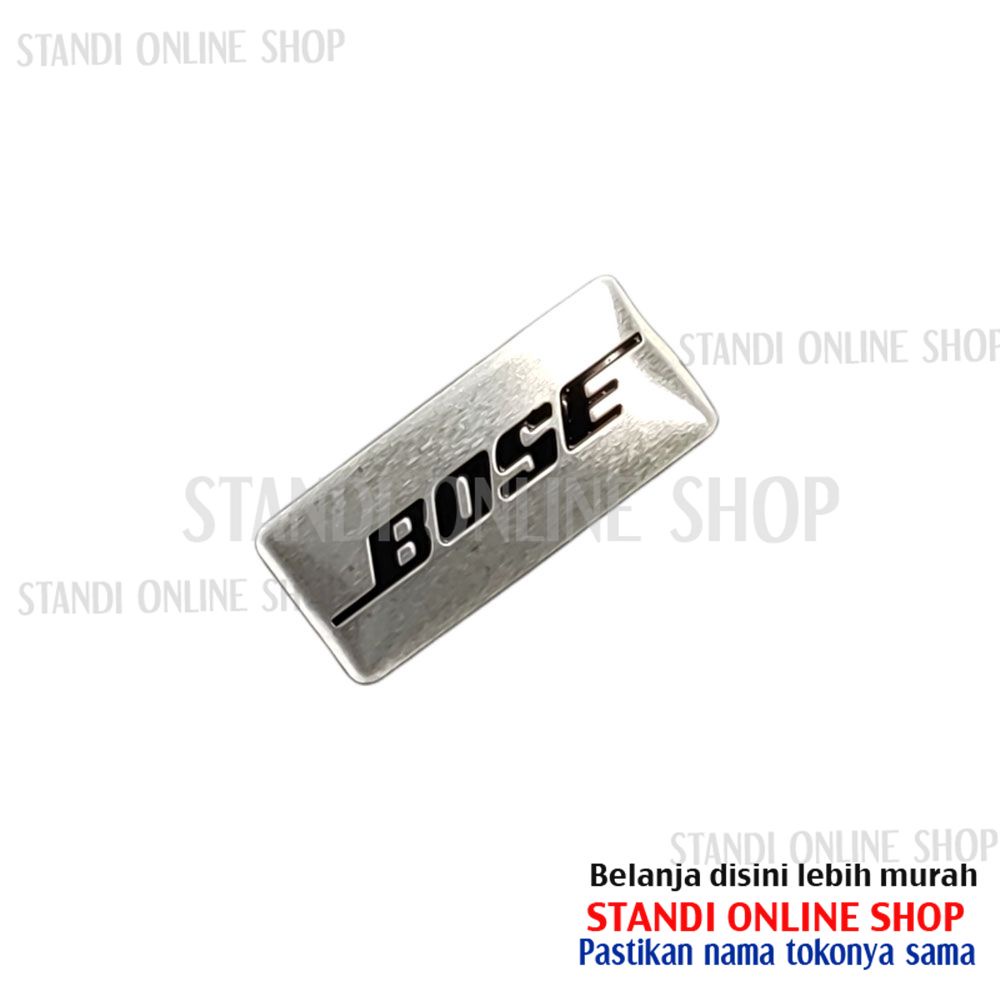 Emblem Aluminium Sticker Decals 3D Logo Bose Panjang Audio Speaker