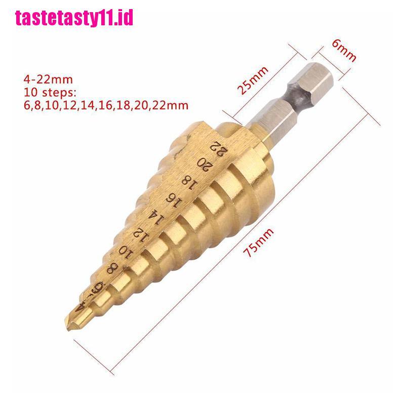 Taty Mata Bor Pagoda Hss Hex Titanium 4-22mm Untuk Melubangi Baja