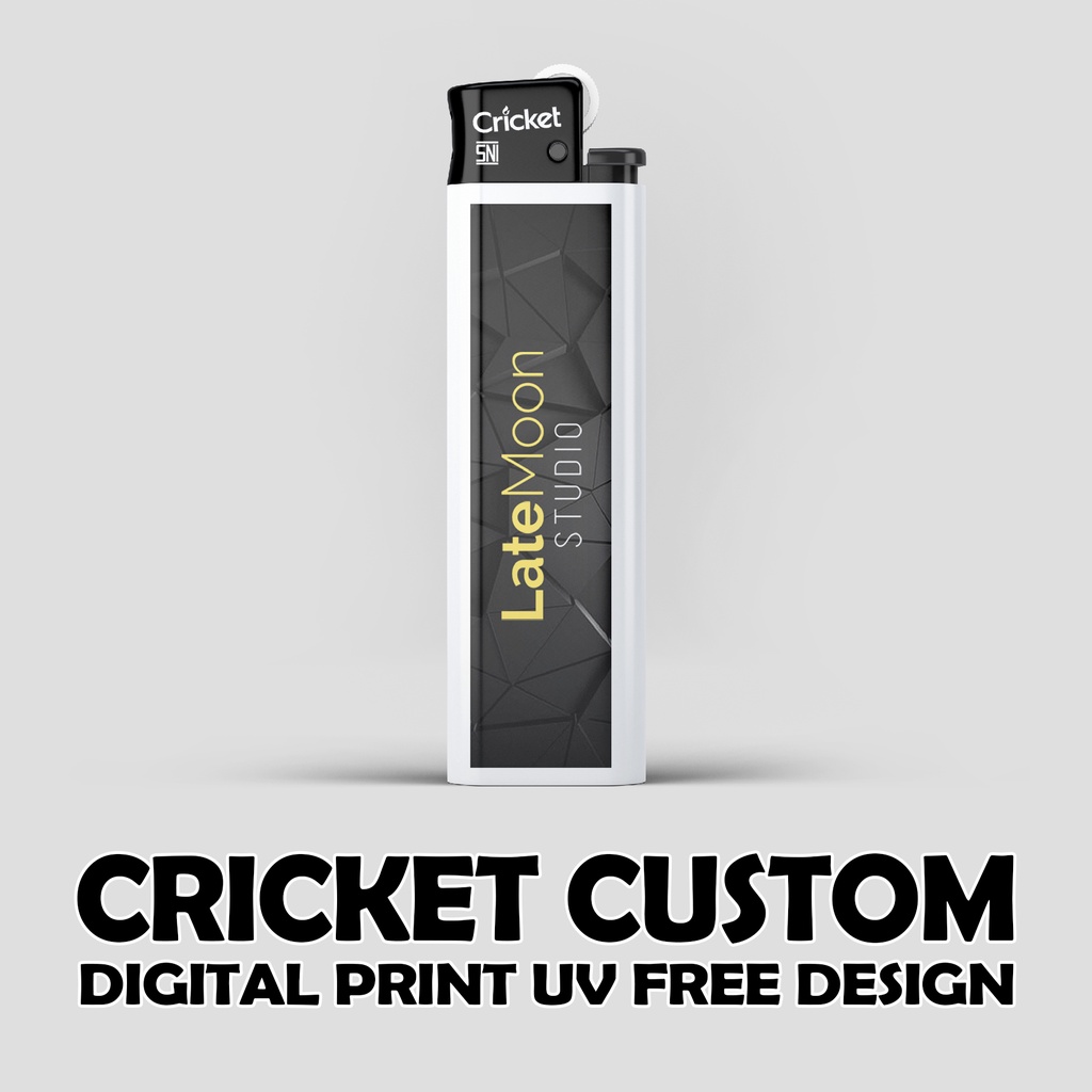 (BISA COD) CRICKET LIGHTER CUSTOM PRINT UV