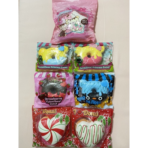 Promo Squishy Licensed by Creamiicandy dan Yummibear Donut Christmas, Donut Flippi, Princess Donut, 