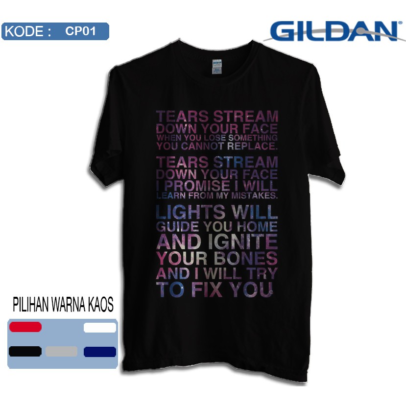 Kaos Coldplay Lirik Fix You Kaos Original Gildan Softstyle Shopee Indonesia Read fix you | coldplay from the story lirik by givenoff with 71 reads. kaos coldplay lirik fix you kaos original gildan softstyle