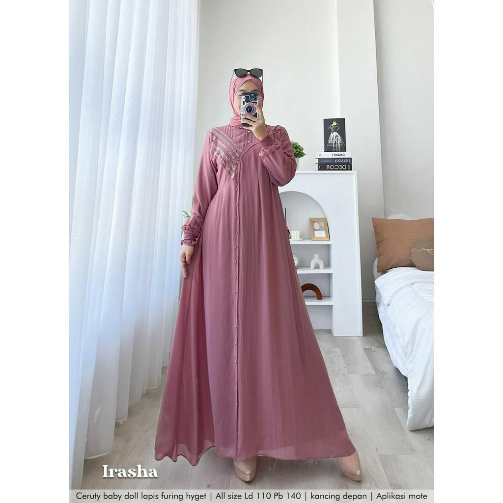 GAMIS PESTA CASUAL MOTE IRASHA