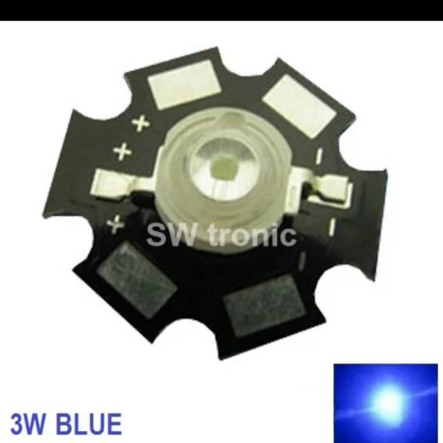 Led 3w biru royal blue dg pcb star 3watt hpl