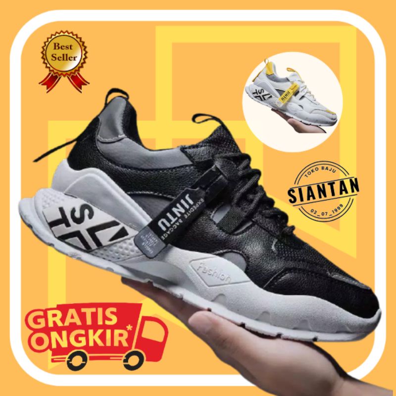 Fashion Sepatu Sneakers Jintu Remaja Terbaru Terlaris Anak Pria Wanita Import Kekinian Korea 2021