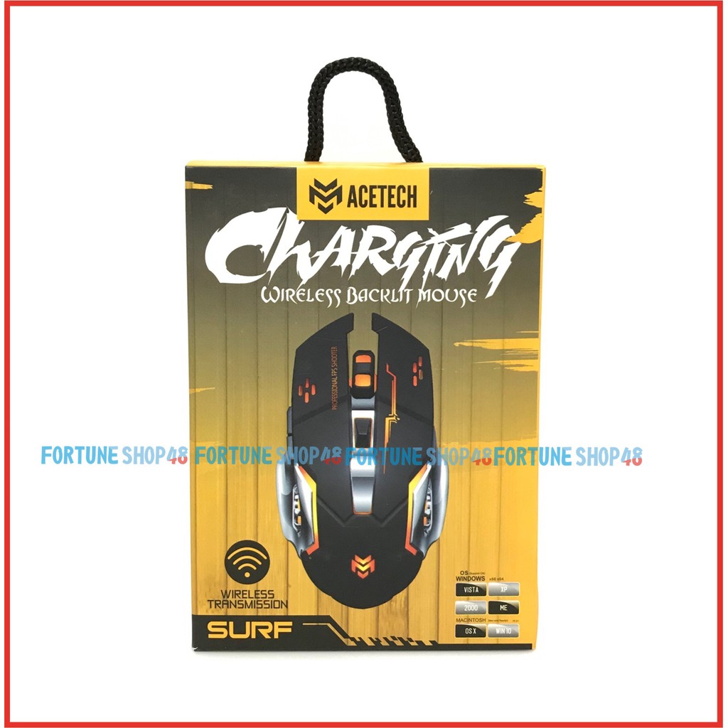 Mouse Wireless Gaming Acetech With Charging