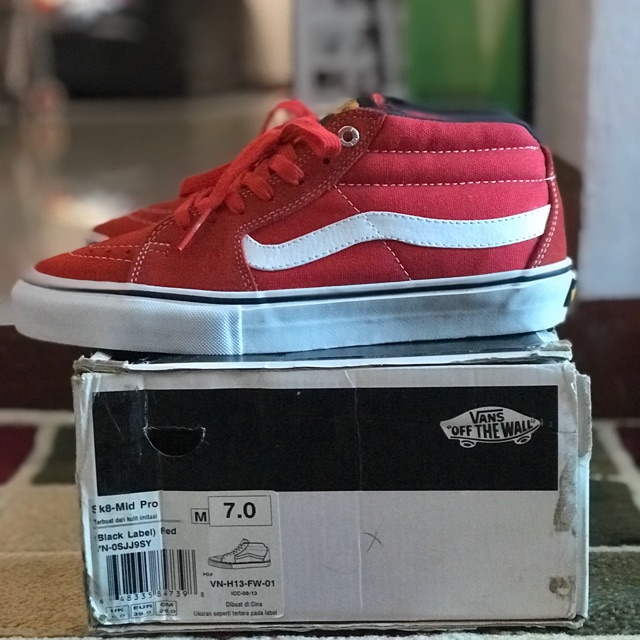 Vans SK8-Mid Pro x Black Label Red Original