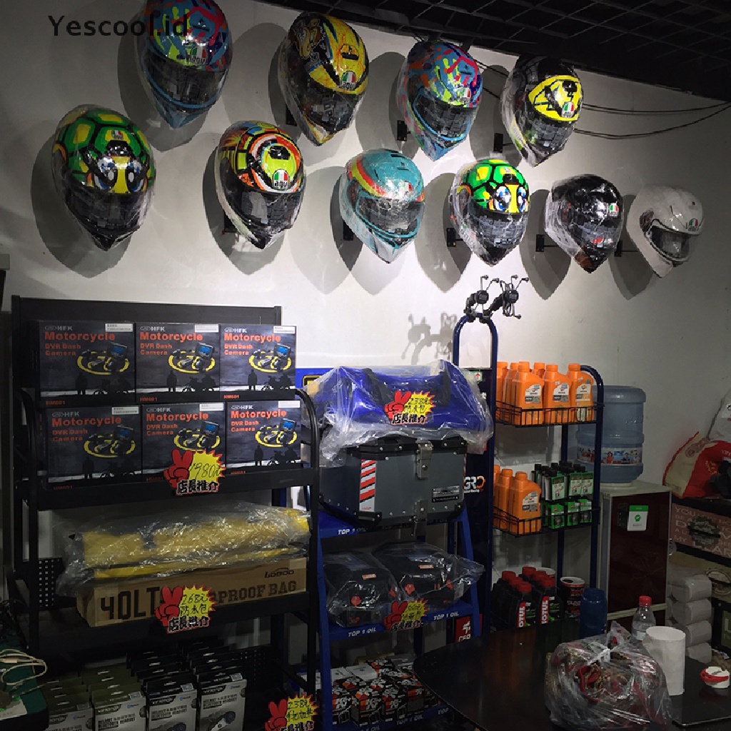 Rak Stand Holder Penyimpanan Helm Model Gantung Dinding