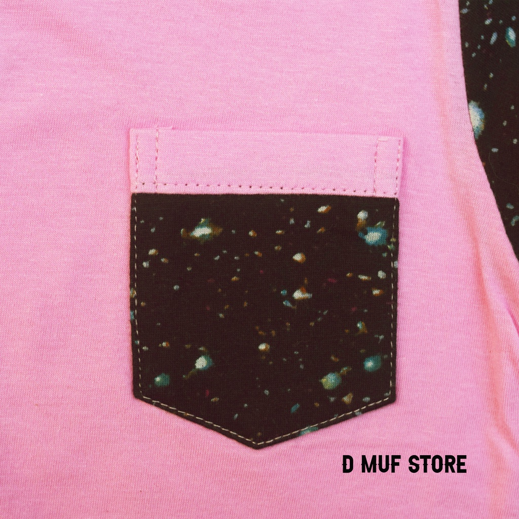 Kizzu Kaos Anak Printing Galaxy Premium Cotton 30s Usia 1-12 Tahun Galaxy Pink- dmufstore