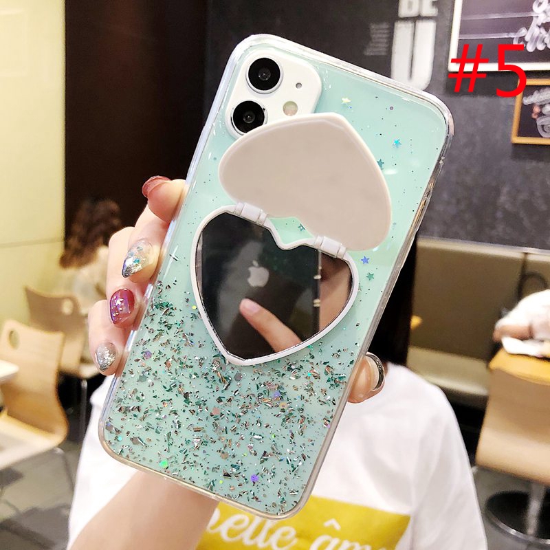 Pretty Purple Love Mirror Soft Case SAMSUNG S8 S9 S10 Plus Note 8 9 10 A50 A50S A30S
