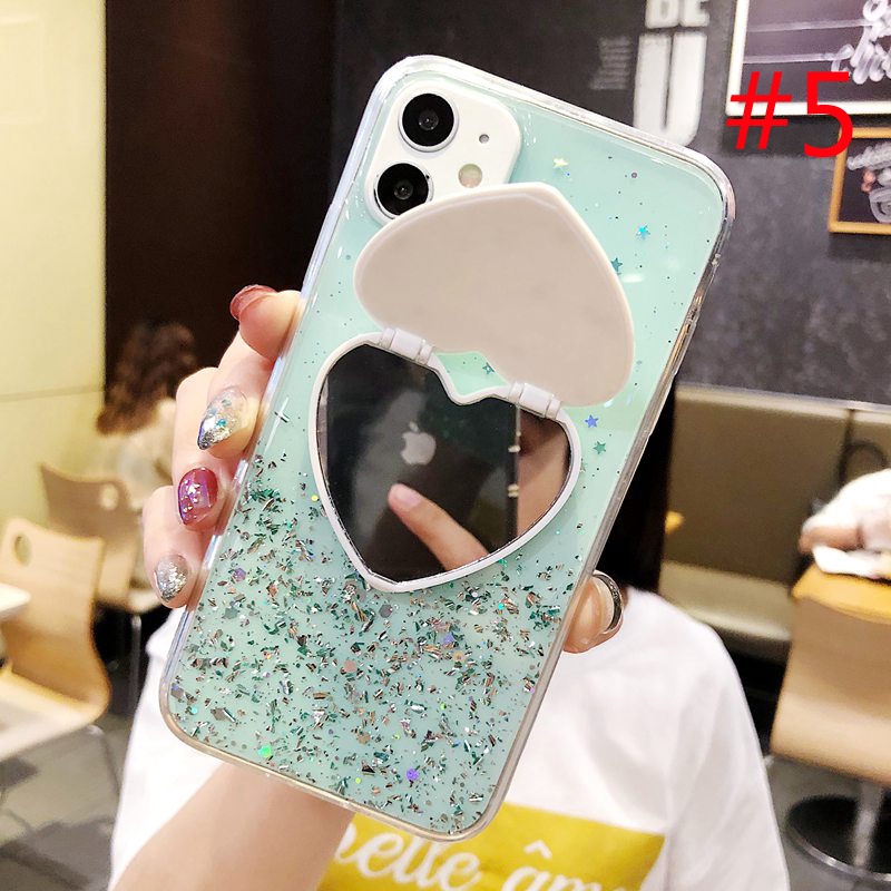 Love Mirror Case iPhone 6 Plus 6S Plus 7 Plus 8 8 + SE 2020 11Pro 11 Pro Max X XS XR XS Max Glitter Casing