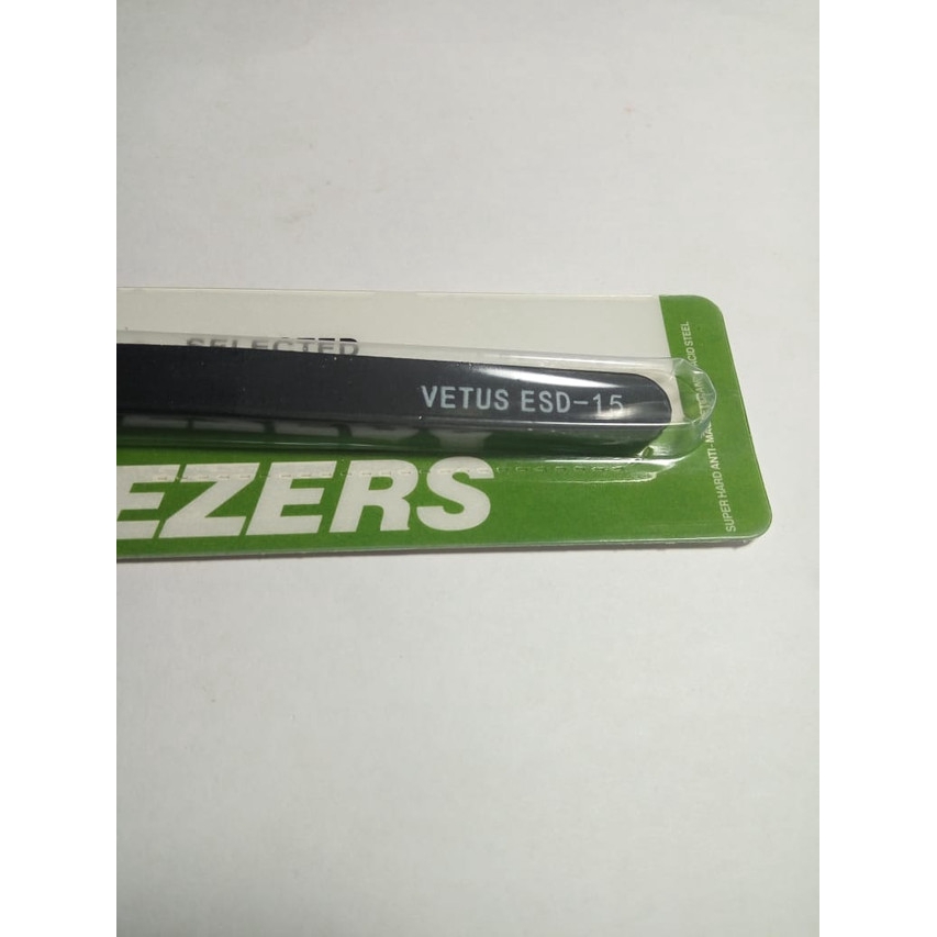 [SOC-9040] PINSET TWEEZER BENGKOK VETUS HRC40 ESD-15 122MM 12.2CM