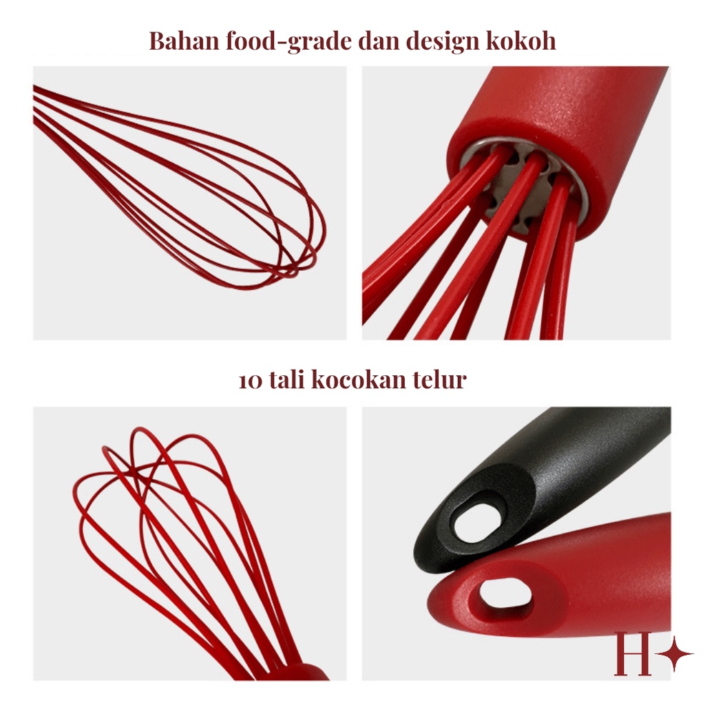 H✦ Funi Kocokan Telur Silikon Food Grade Silicone Egg Whisk