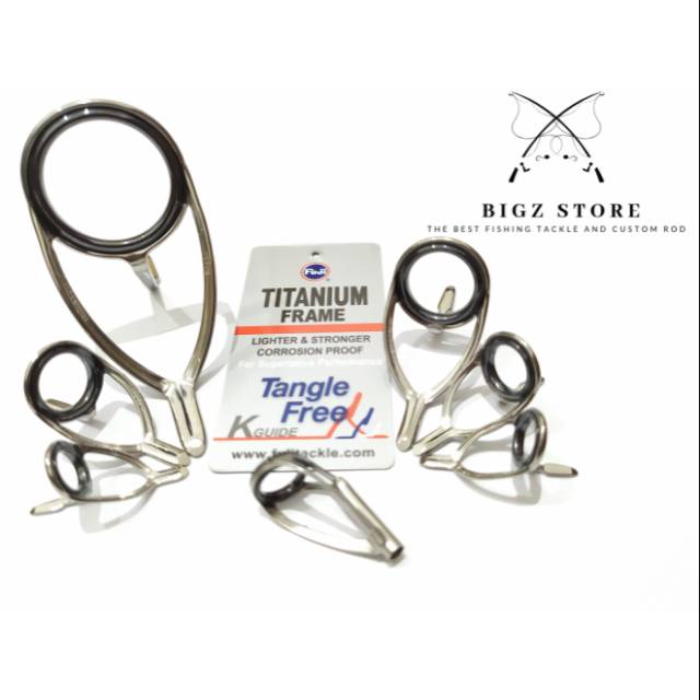 RING GUIDE FUJI TITANIUM SIC KAKI 2 SET ISI 7 KOLONGAN KERAMIK MAMARIT CUSTOM JORAN TKGTT TKWSG