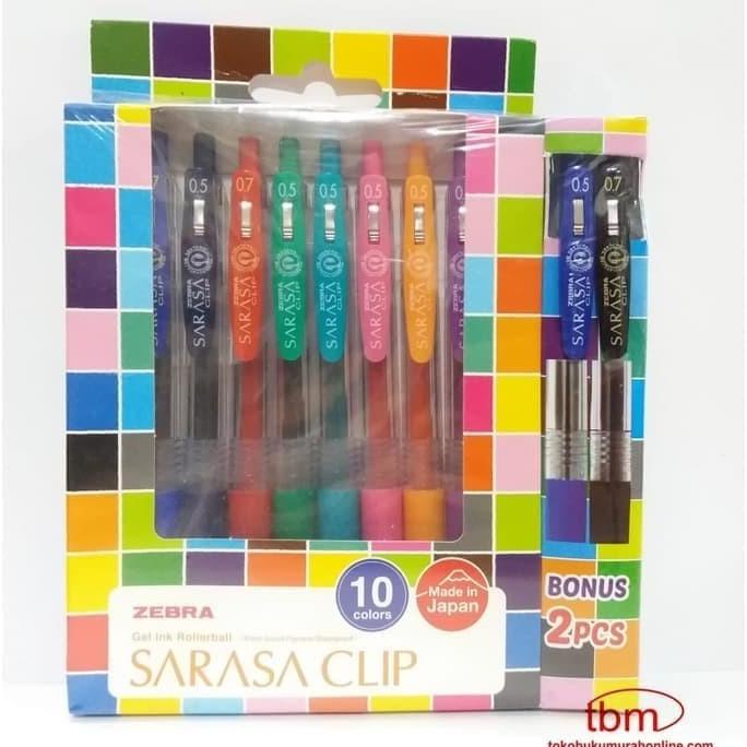 

BOLPEN SARASA CLIP SET 10PCS / PULPEN ZEBRA SARASA SET 10
