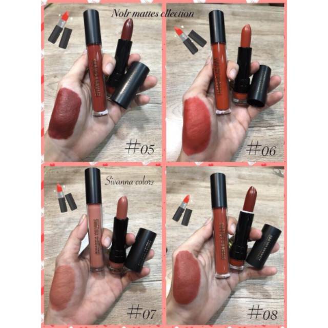 SIVANNA COLORS Noir Mattes Collection Lip Stick &amp; Lip Matte  #HF393 Thailand / Lipstick Matte