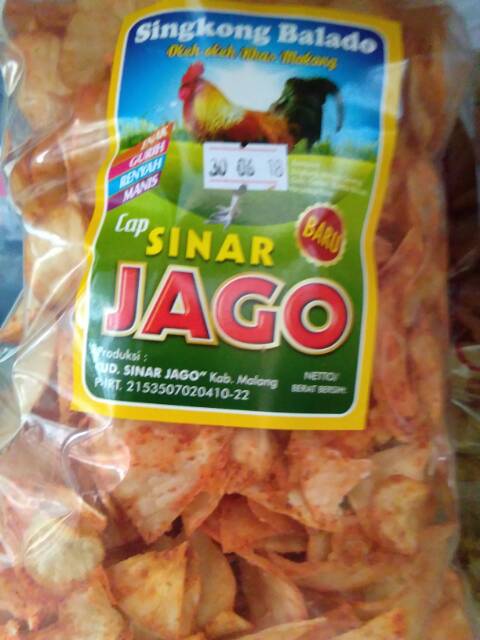 Keripik singkong sinar jago 500 g