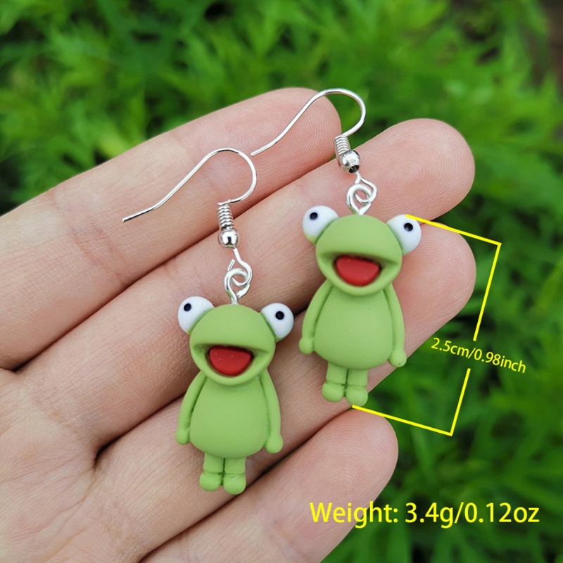 SIY  Hanging Frog Animal Earrings for Women Designer Statement Funny Earrings