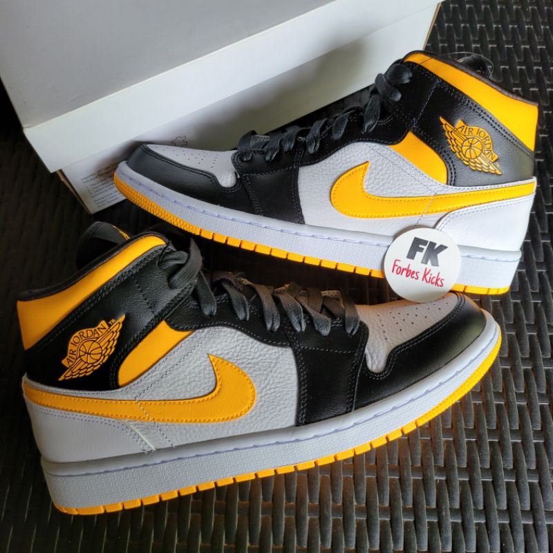 Air Jordan 1 Mid SE Laser Orange Black (W) || white yellow