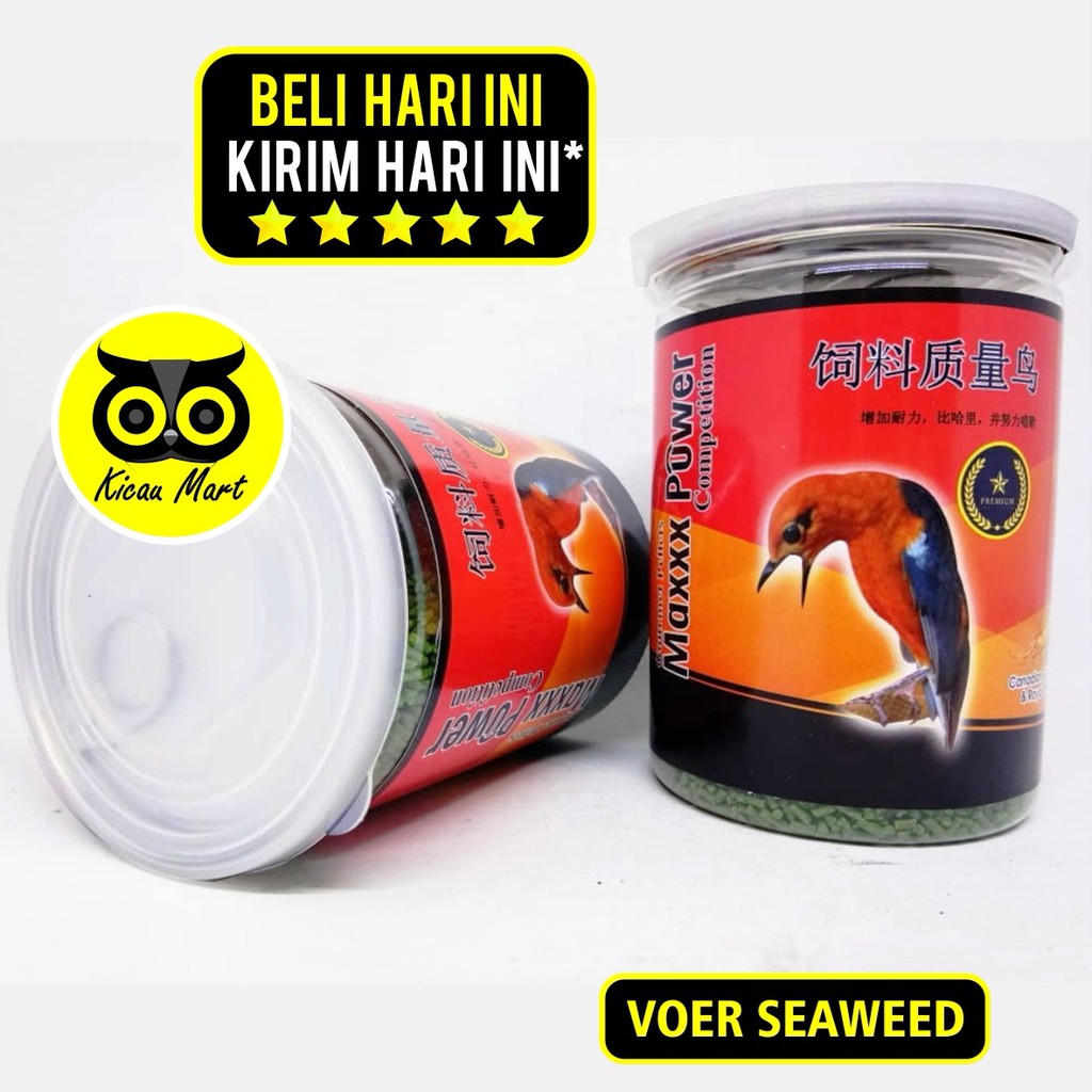 PAKAN MAXXX POWER COMPETITION SEAWEED ORANGE VOER HIJAU RUMPUT LAUT MAKANAN BURUNG MURAI ANIS MAXSWO