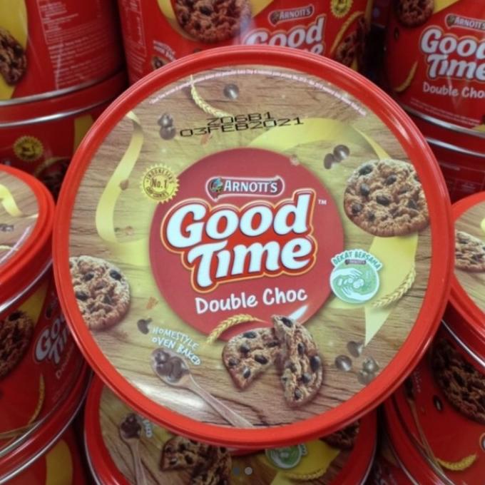 

!!!!!!] GOOD TIME DOUBLE CHOCOLATE 149 GR 6 kaleng
