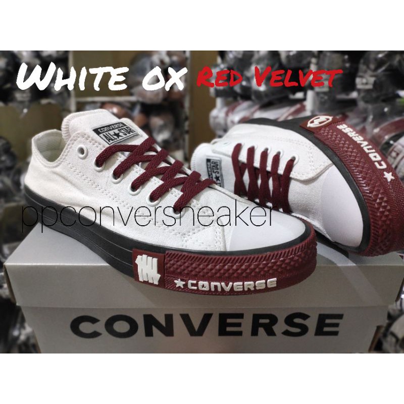 Converse Chuck Taylor New Release Undefeated Low Pendek Putih ox Black