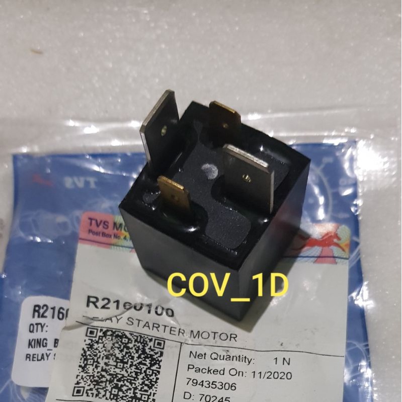 RELAY STARTER MOTOR KAKI 4 TVS APACHE ROCKZ NEO DAZZ MAX TORMAX ORIGINAL-1