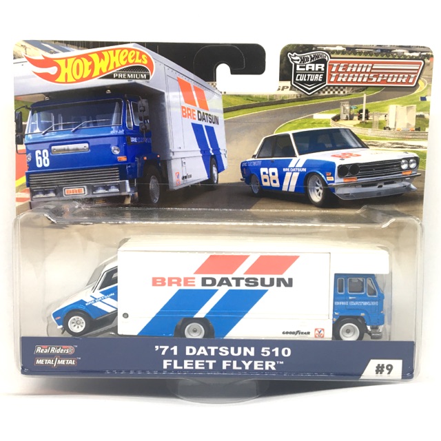 Hotwheels BRE Team Transport 71 Datsun 510 & Fleet Flyer