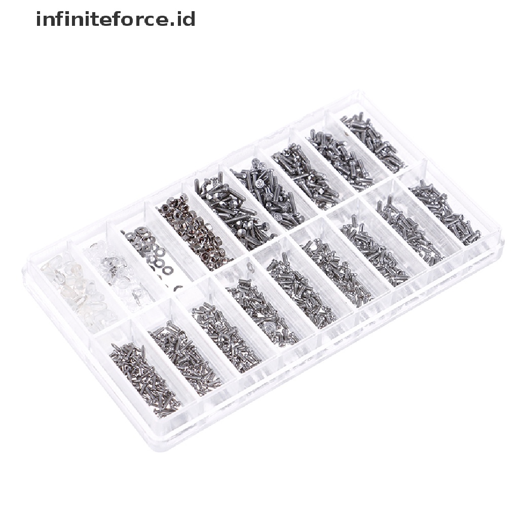 (Infiniteforce.Id) 1000pcs / Set Sekrup + Mur + Baut Untuk Reparasi Kacamata