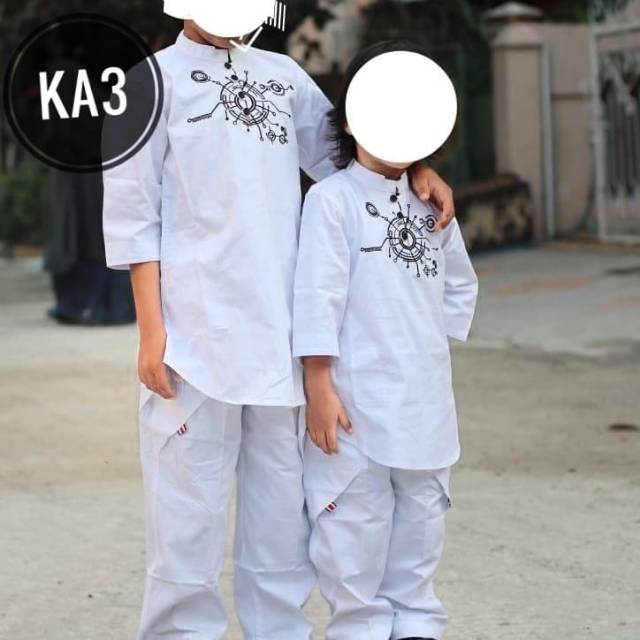 Stelan Kurta Anak merk Assyauqie Set baju anak muslim koko anak