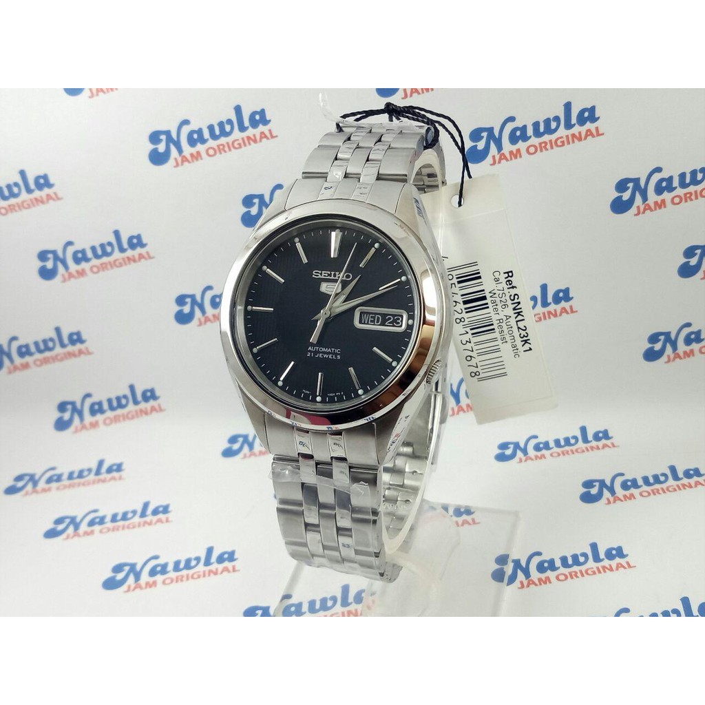 Seiko 5 SNKL23K1 Automatic Black Dial - Jam Tangan Pria SNKL23