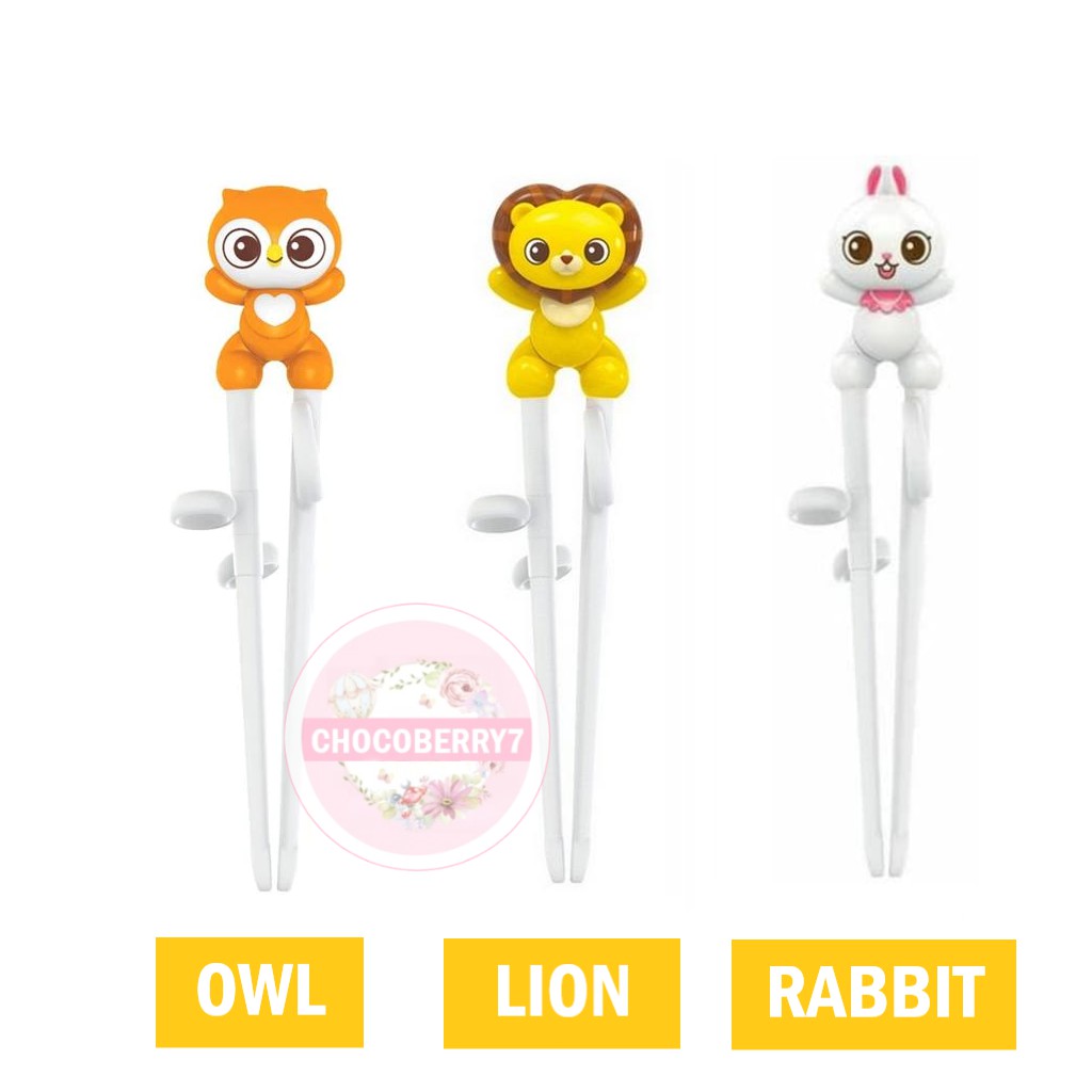 Edison Chopstick Pororo Friends Training Edison Chopsticks Sumpit Anak Belajar Makan ORIGINAL KOREA