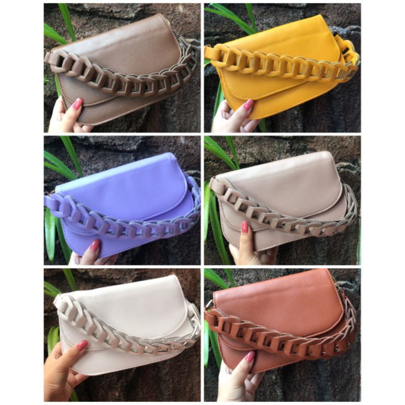 tas olive lavender tas selempang wanita