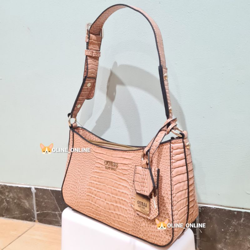 tas georgina shoulder bag two tone kondangan pesta croco saffiano tas jinjing