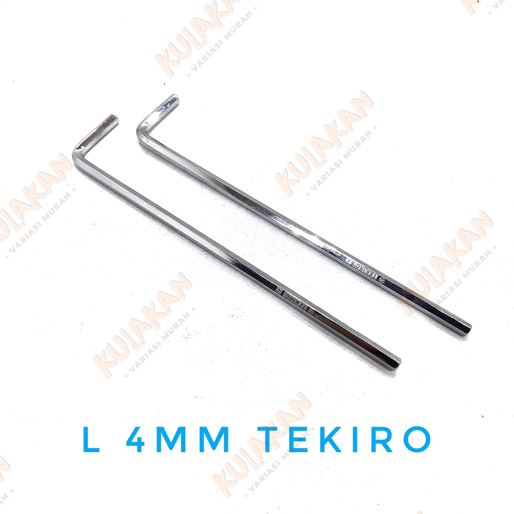 Tekiro Kunci L Eceran Panjang 3mm 4mm 5mm 6mm L Hex Key Long 4 5 6 Satuan Tekiro Asli