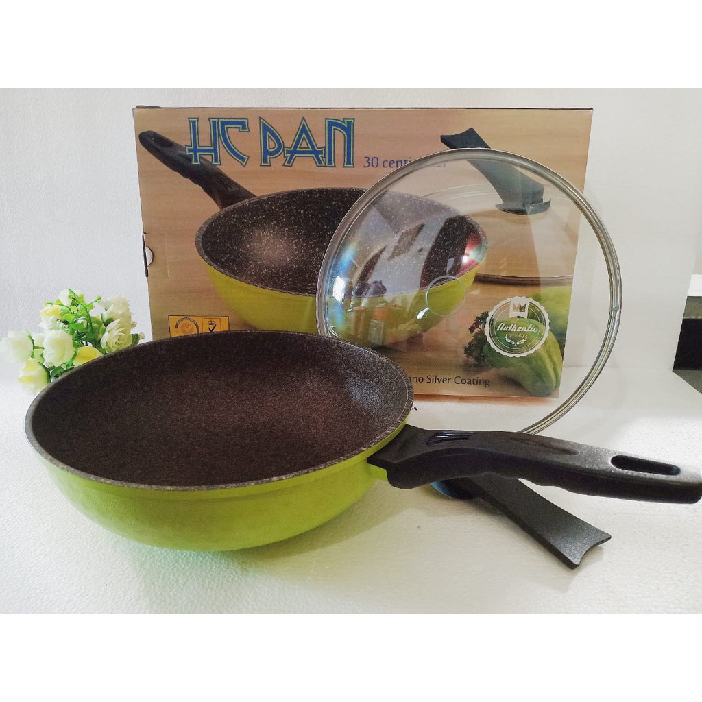 Wok pan HC Green Korea 30cm Panci Serbaguna